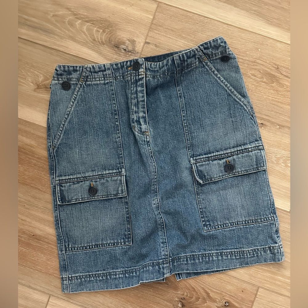 Jones NY 90s Cargo Denim Skirt 10